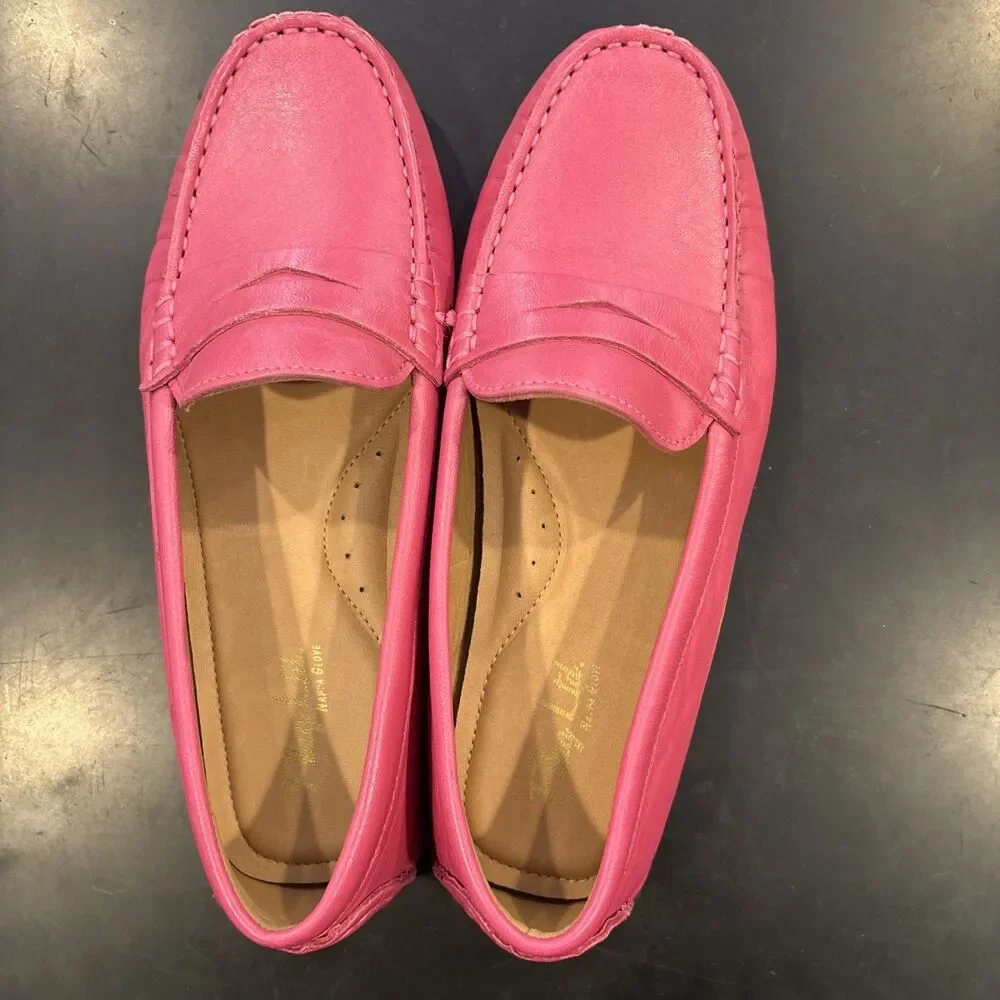 FLAG LTD Morgan Glove Nappa Leather Slip-On Flat Penny Loafer Moccasins Sz 6M